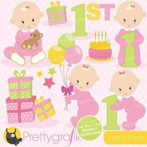 Kit Imprimible Baby Shower Nena 3 Imagenes Clipart