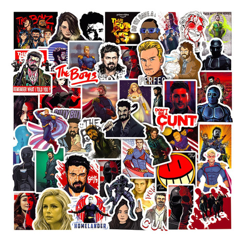 The Boys Serie 50 Calcomanias Stickers Pvc Vs Agua