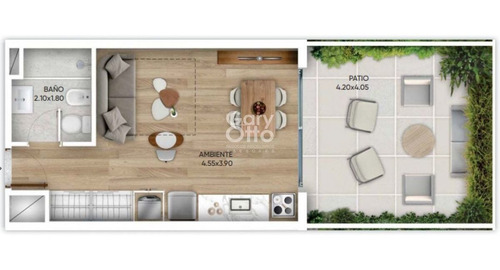 Imagen 10 de 10 de Monoambiente Con Patio En Venta Zona Parque Rodó