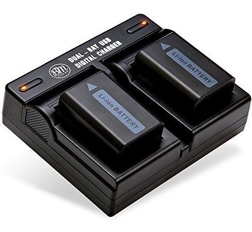 Bm Premium 2 Npfw50 Baterias Y Cargador Dual Para Sony Dscrx