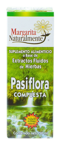 Suplemento Herbal Pasiflora Compuesta Margarita Naturalmente Sabor Pasiflora