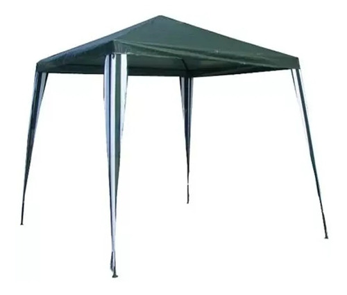 Gazebo 3x3x2,5 Outzen Exterior Verde Y Blanco Poliester