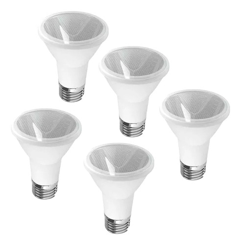 5x Lâmpada Led Par20 6w Ip65 Luz Neutra 4000k Prova D'água