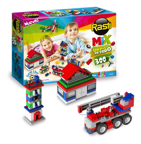 Imagen 4 de 5 de Bloques para armar Rasti Mix 300 en caja