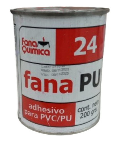Adhesivo Cemento Contacto Fana Pu24 200 Grs  Zuelas Pvc Goma