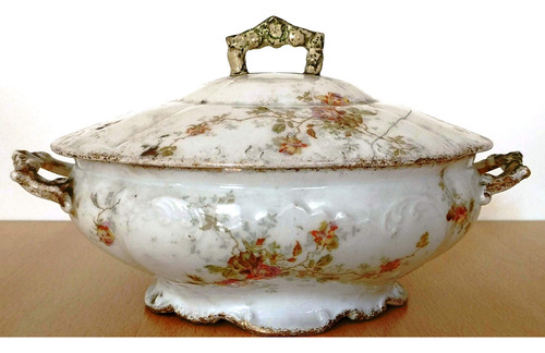 Antigua Fuente Guisera Sopera Limoges Porcelana Francia Fg01 Blanco (Usado)