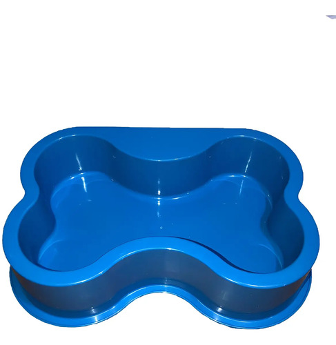 Comedouro Osso Para Cães E Gatos Cor Azul