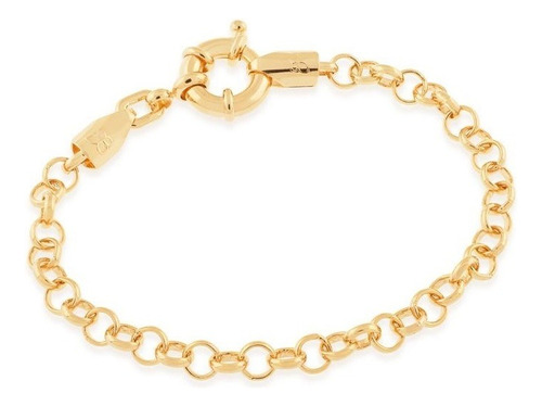 Pulseira Rommanel Banhado Ouro Fio Elo Português C/ Garantia