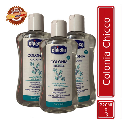 Colonia Para Bebe Chicco X 3 - L