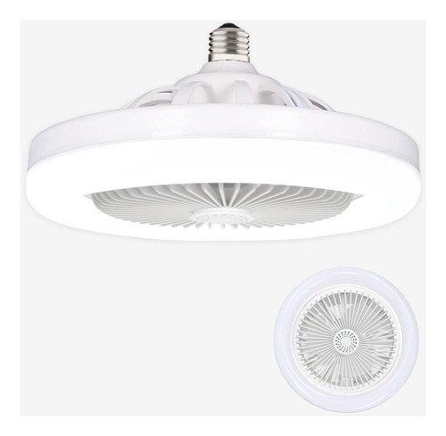 Aielit Ventilador De Techo Cerrado Con Luz, Blanco, Enchufe