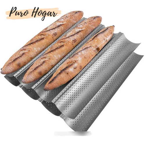 Molde Bandeja Horno Pan Para 4 Baguette Baguete 38x33cm 