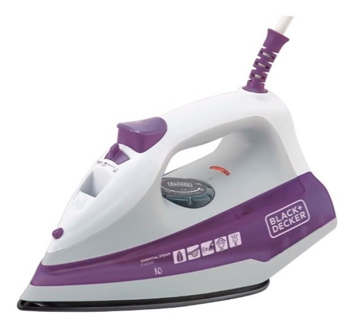 Imagem 4 de 5 de Ferro A Vapor Com Base Antiaderente Black+decker Fx1000