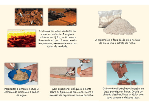 Imagem 3 de 6 de Moinho De Água - Tijolinhos Argila - 60 Pçs - Teifoc