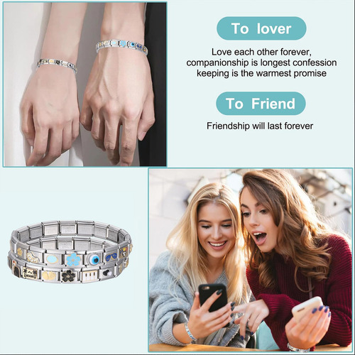 2025/6/5 Conjunto De Pulseiras Italianas, 2 Pulseiras De