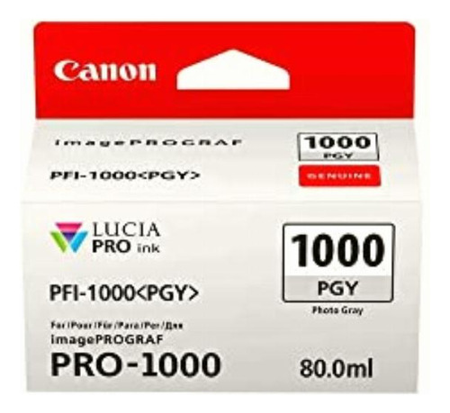 Canon Tinta Pfi-1000 Pgy Foto Gris Para Pixma Pro-1000