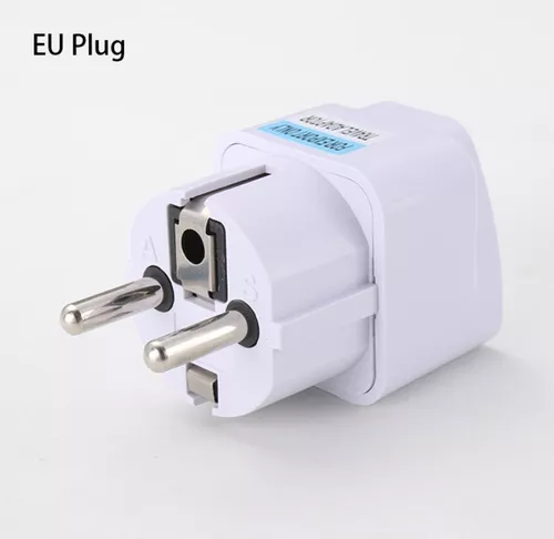 Adaptador de corriente universal para todo el mundo, 1 unidad, adaptador de  enchufe universal de la UE, Reino Unido, EE. UU. a la UE, Euro KR
