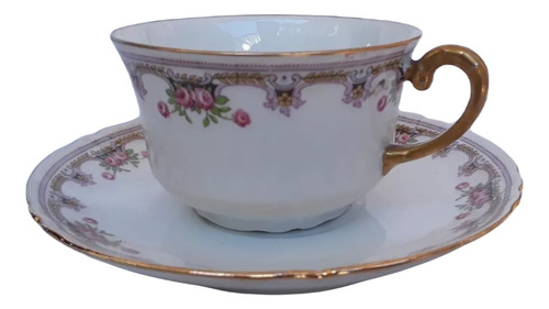  Taza De Te Porcelana Francesa Limoges B&c Muy Fina (2)