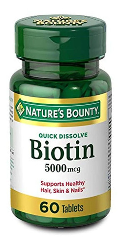 Suplemento Biotin, Apoya El Cabello Saludable, Piel Y Uñas,