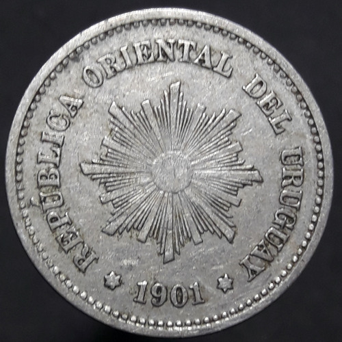 Moneda Uruguay 5 Centésimos 1901 