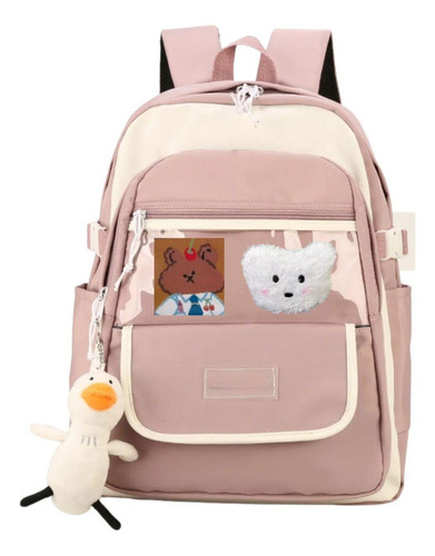 Mochila De Costas Infantil P/ Meninas Escolar Passeio Viagem Cor Rosa