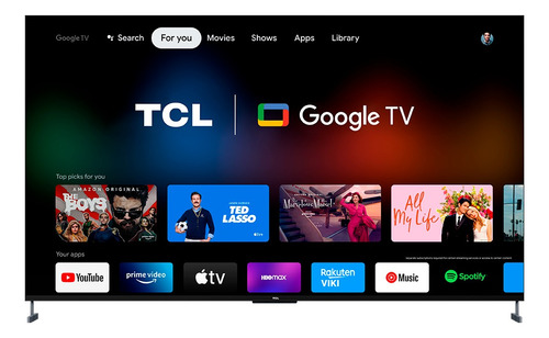Smart Tv Qled 98 Google Tv Uhd 4k Tcl 98c735 Comando De Voz
