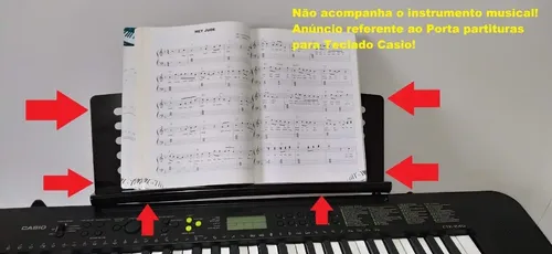 Estante Porta Partituras P/ Teclado Casio Ctk-2300 Ctk-2200