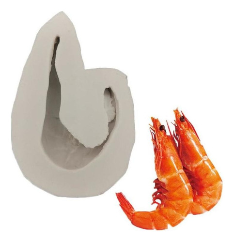 . Molde Silicona Camarones - Gris