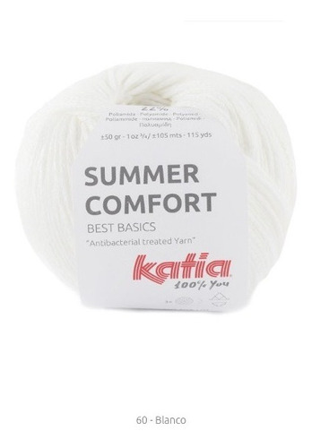 Imagen 1 de 1 de Hilaza Antibacteriano Summer Comfort Katia