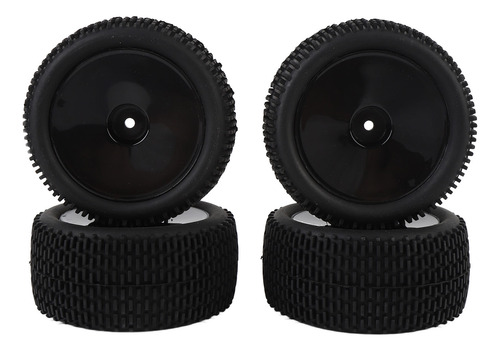 Neumático Negro Negro Para Mjx Rc Hyper Go 4 Piezas 1/10 Off