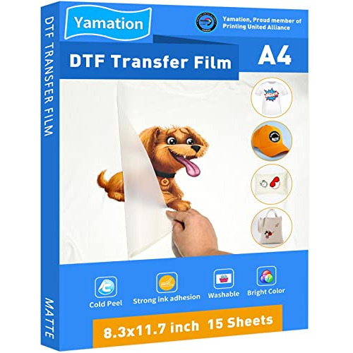 Dtf Transfer Film: A4 (8.3  X 11.7 ) 15 Sheets Premium ...