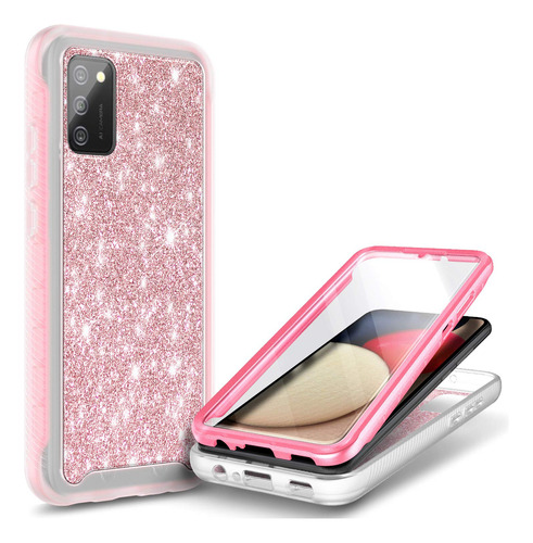 Funda Para Samsung Galaxy A03s Cover Oro Rosa Billante