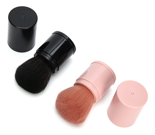 Pincel En Polvo Profesional Retráctil Para Rostro, 2 Unidade