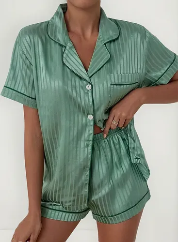 Conjunto De Pijama De Seda Satinada Para Mujer, Ropa De Dorm