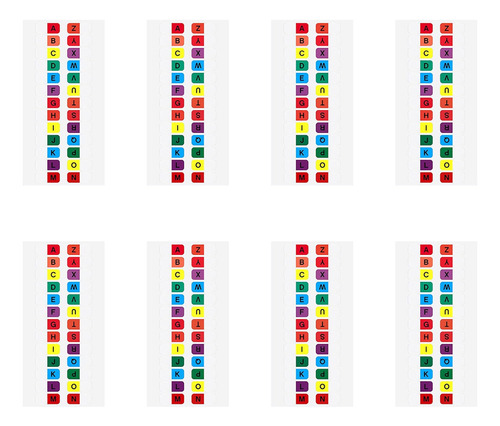 Ruwado 20 Pegatinas De Índice De Pestañas De Alfabeto De La 