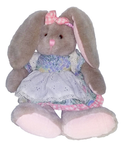 Peluche Conejo Coneja Mariposa Vestido Mandil 37cm