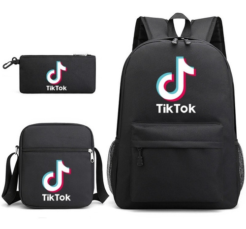 Mochila Tik Tok Moda Viaje Estudiante Juego De 3 Piezas