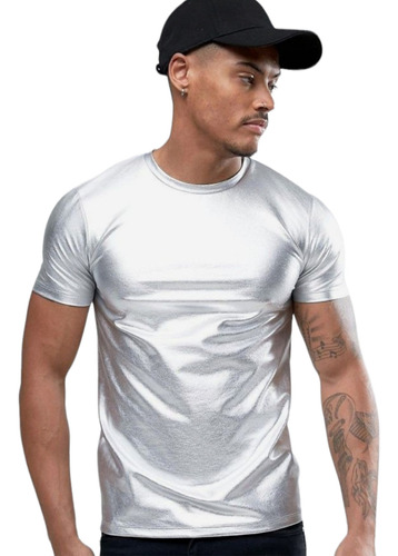 Camiseta En Licra Lamé Para Hombre