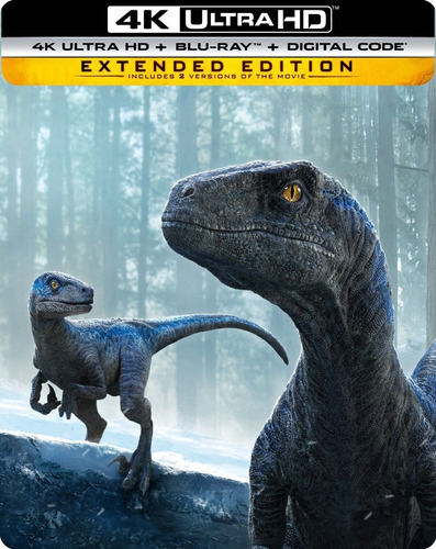 Jurassic World Dominion Steelbook Pelicula 4k Hd + Blu-ray