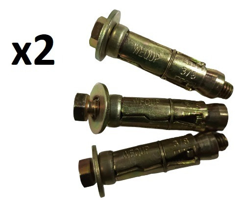 Ramplugs Metalico C/tornillo 3/8 Wequp X 2 Unds.