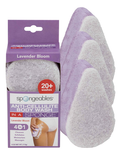 Esponja De Gel Corporal, Esponjosa, Anticelulítica, Lavanda,