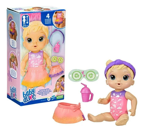 Baby Alive Rainbow Spa Baby Bebé Spa Multicolor Rubia