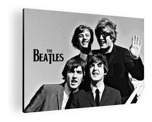 Cuadro Moderno Mural Poster The Beatles 118x84 Mdf