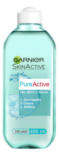 Agua Micelar Garnier Skin Active Pure Active Piel Mixta Y Grasa 400ml