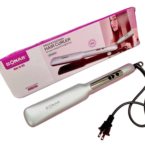 Plancha De Cabello Sonar 950°f Plateada Original Nueva