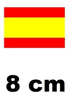 Stickers Bandera España ( Vinil 8 Cm) 1 Pza