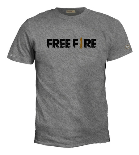 Camiseta Estampada 2xl - 3xl Logo Free Fire Hombre Zxb