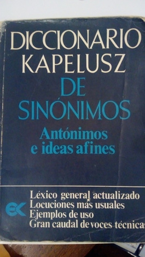Diccionario Kapelusz De Sinónimos Antónimos _ Martínez 