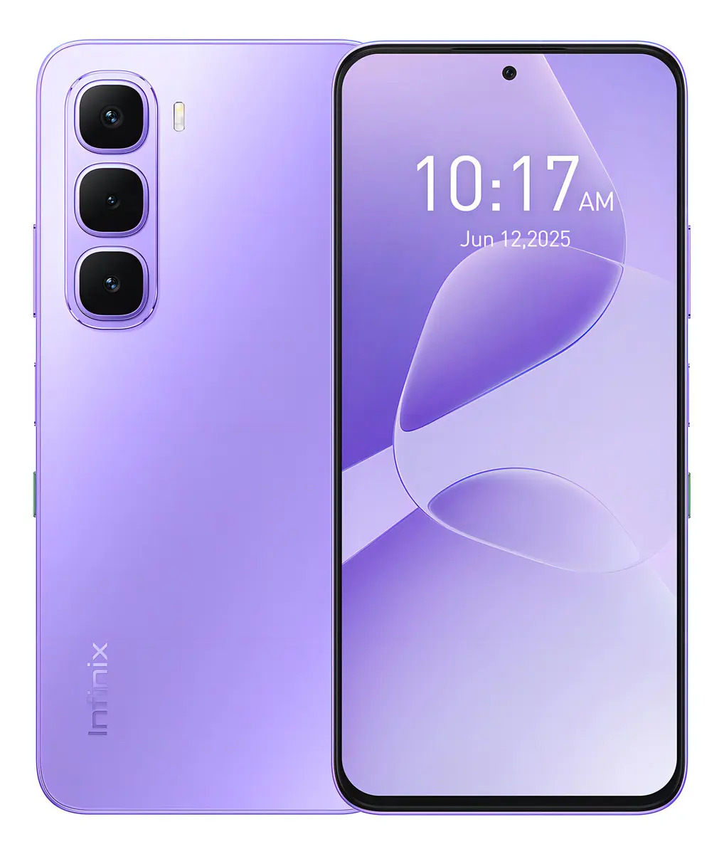 Smartphone Infinix Hot 60i de 256GB com 8GB RAM e Tela de 6.7" a 120Hz Morado