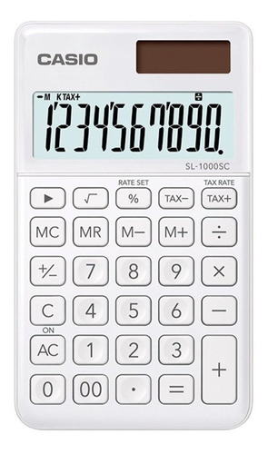 Calculadora Casio Sl-1000sc-we Portatil 10 Digitos Blanco