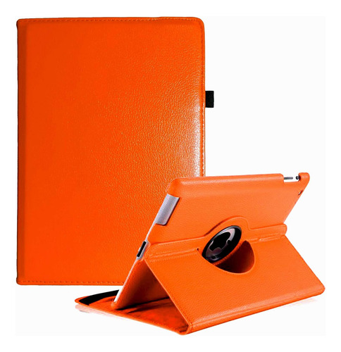 Funda iPad 2,3,4 Soporte Giratorio 360 Grados/naranja